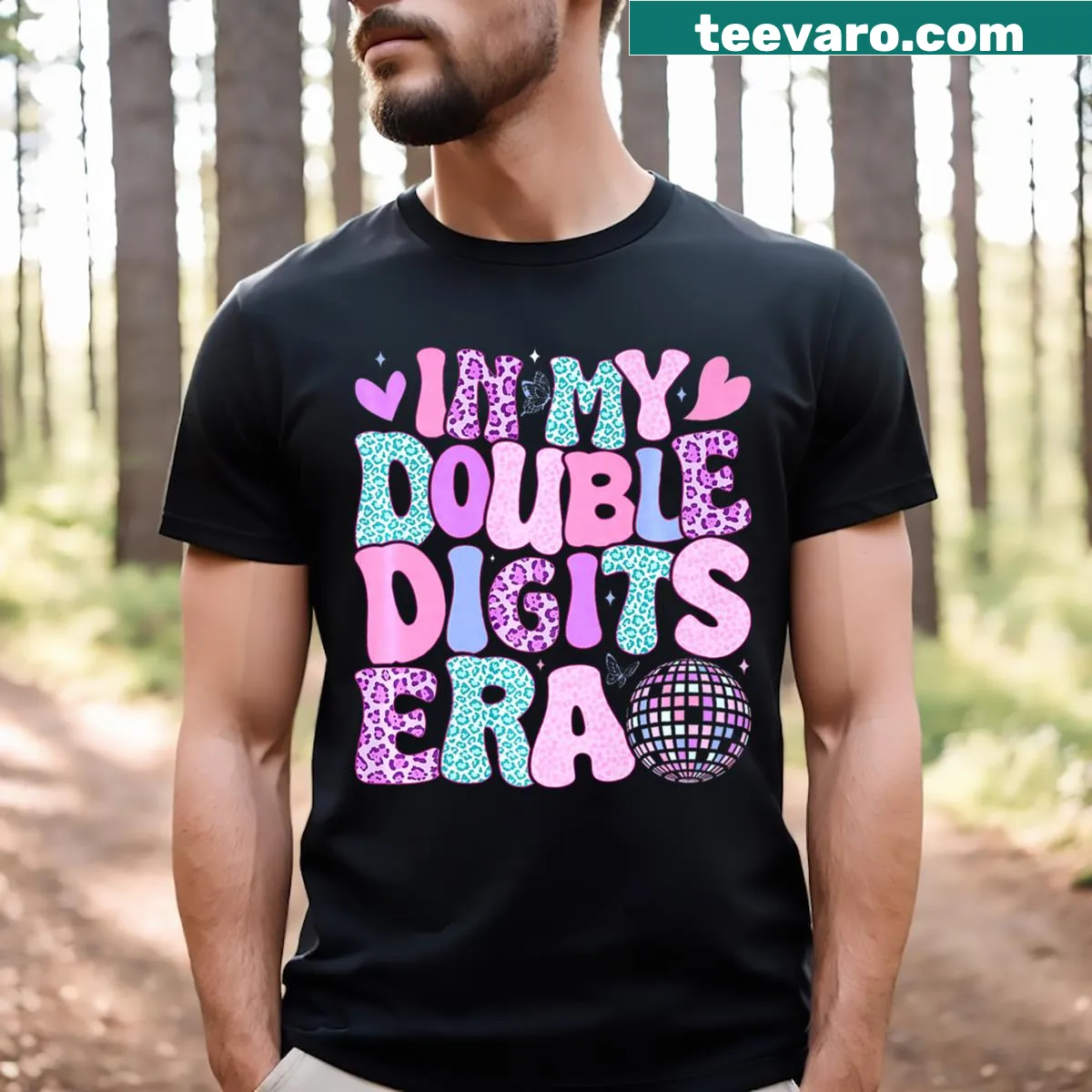 Retro t-shirt for a 10-year-old birthday girl — on a men's t-shirt