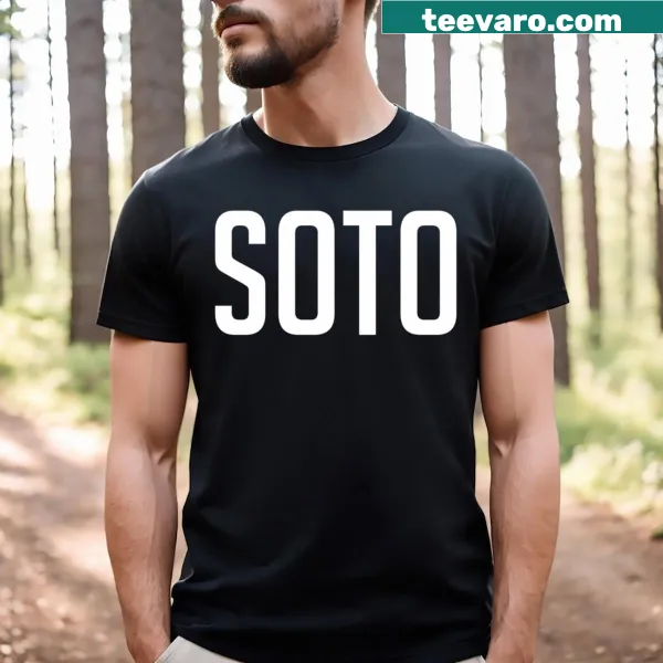T-shirt featuring the name Juan Soto in bold typography