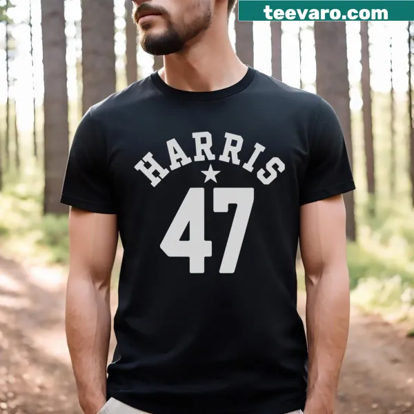 Vintage-style Kamala Harris 2024 T-shirt with arch design