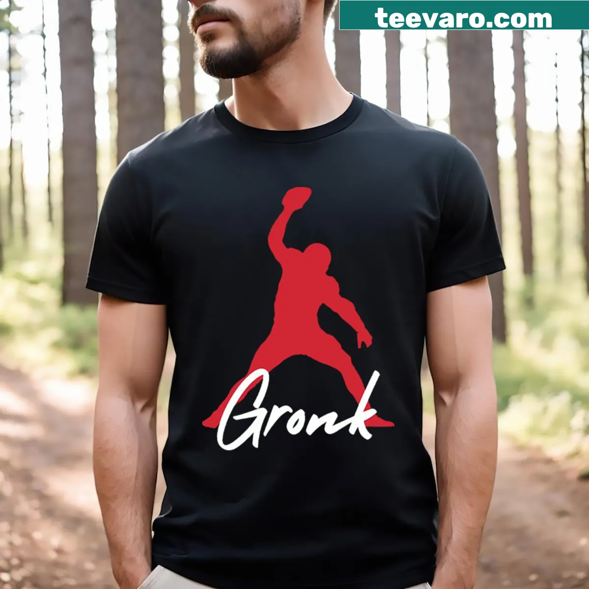 Rob Gronkowski T-shirt with the phrase Gronk Spike Forever — on a men's t-shirt