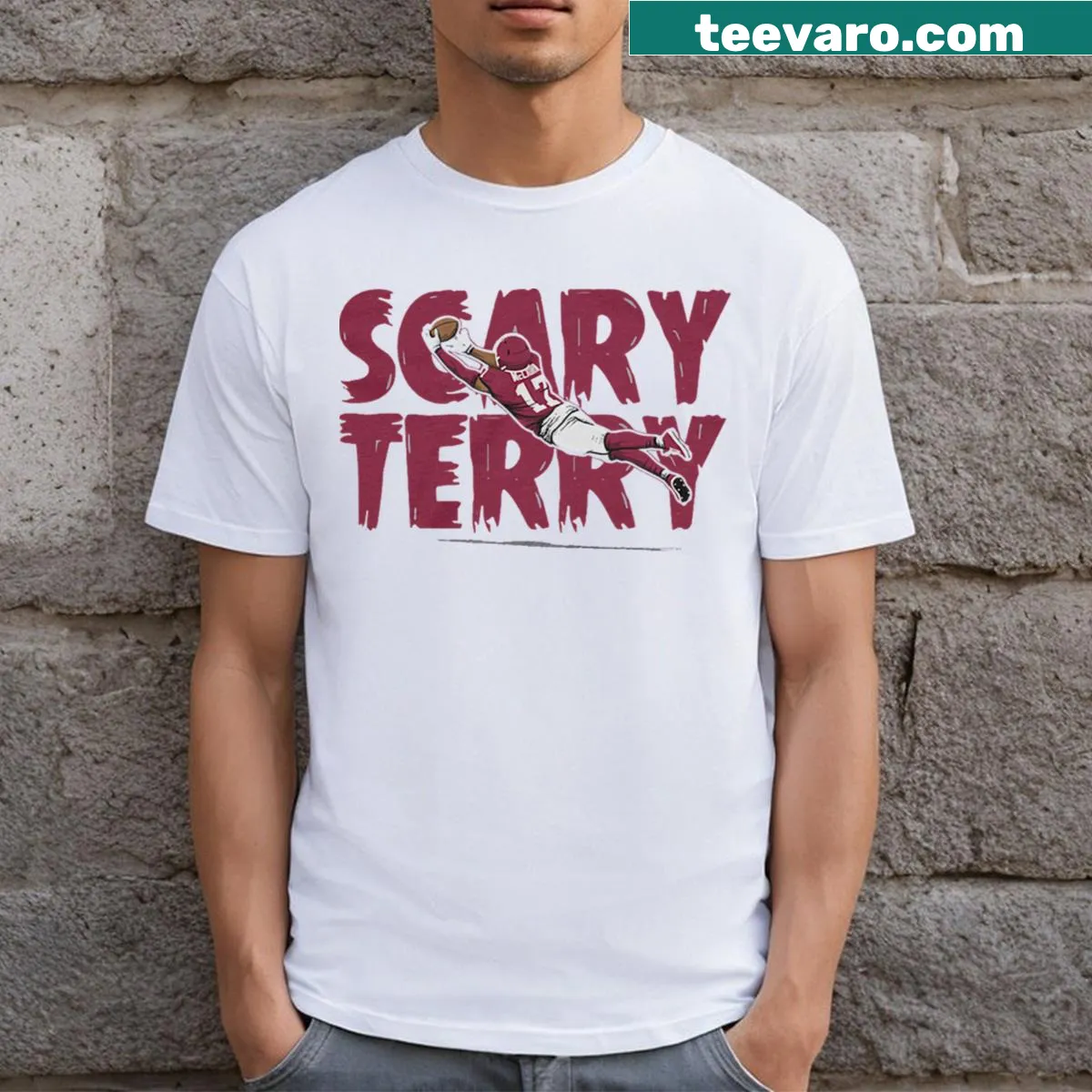 Spooky t-shirt featuring Terry McLaurin graphic — on a men's t-shirt