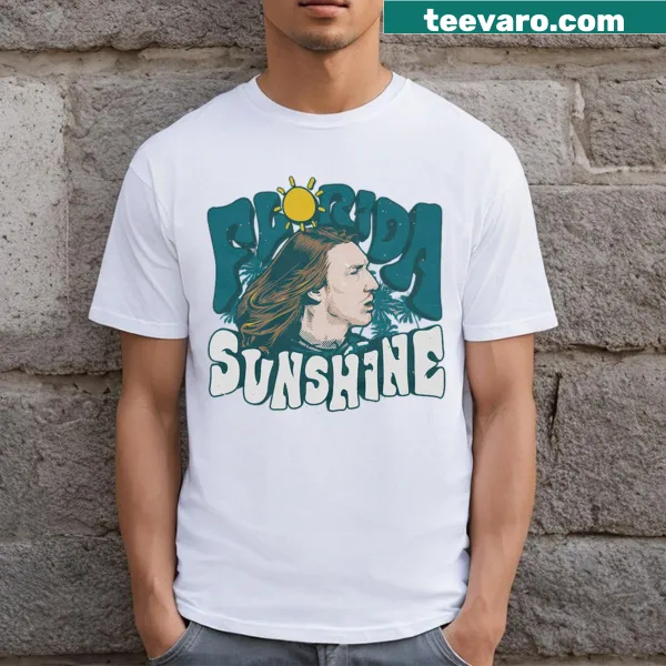Illustrated T-shirt featuring Trevor Lawrence and Florida sunshine