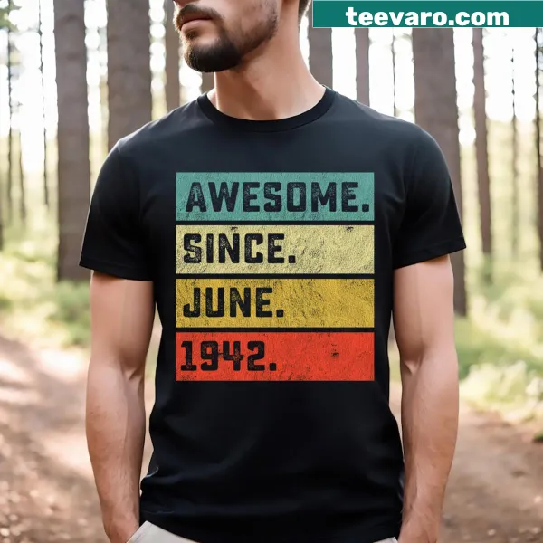 Vintage 1942 graphic T-shirt with retro design