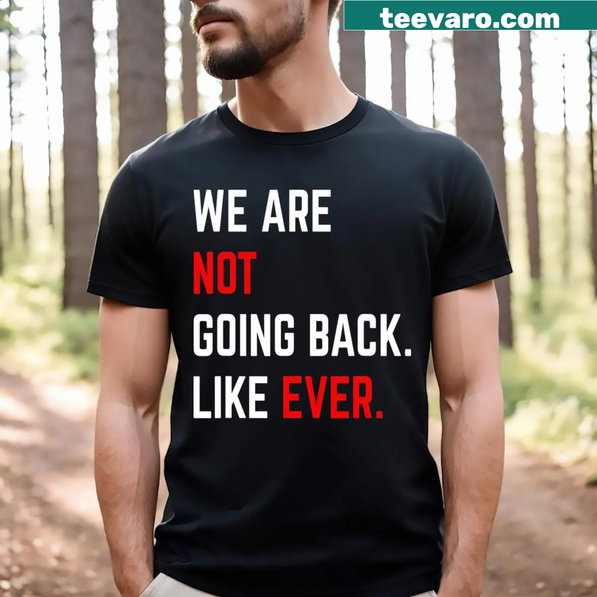 Kamala Harris 2024 t-shirt with bold slogan — on a men's t-shirt