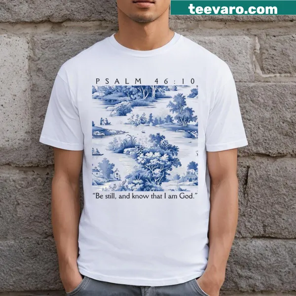 T-shirt featuring the Bible verse Be Still And Know That I Am God