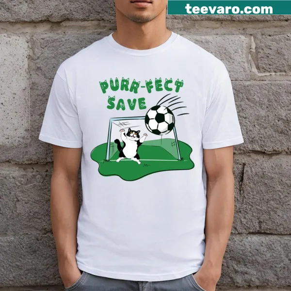 Funny T-shirt featuring a cat as an athlete