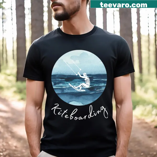Kiteboarding graphic on a T-shirt