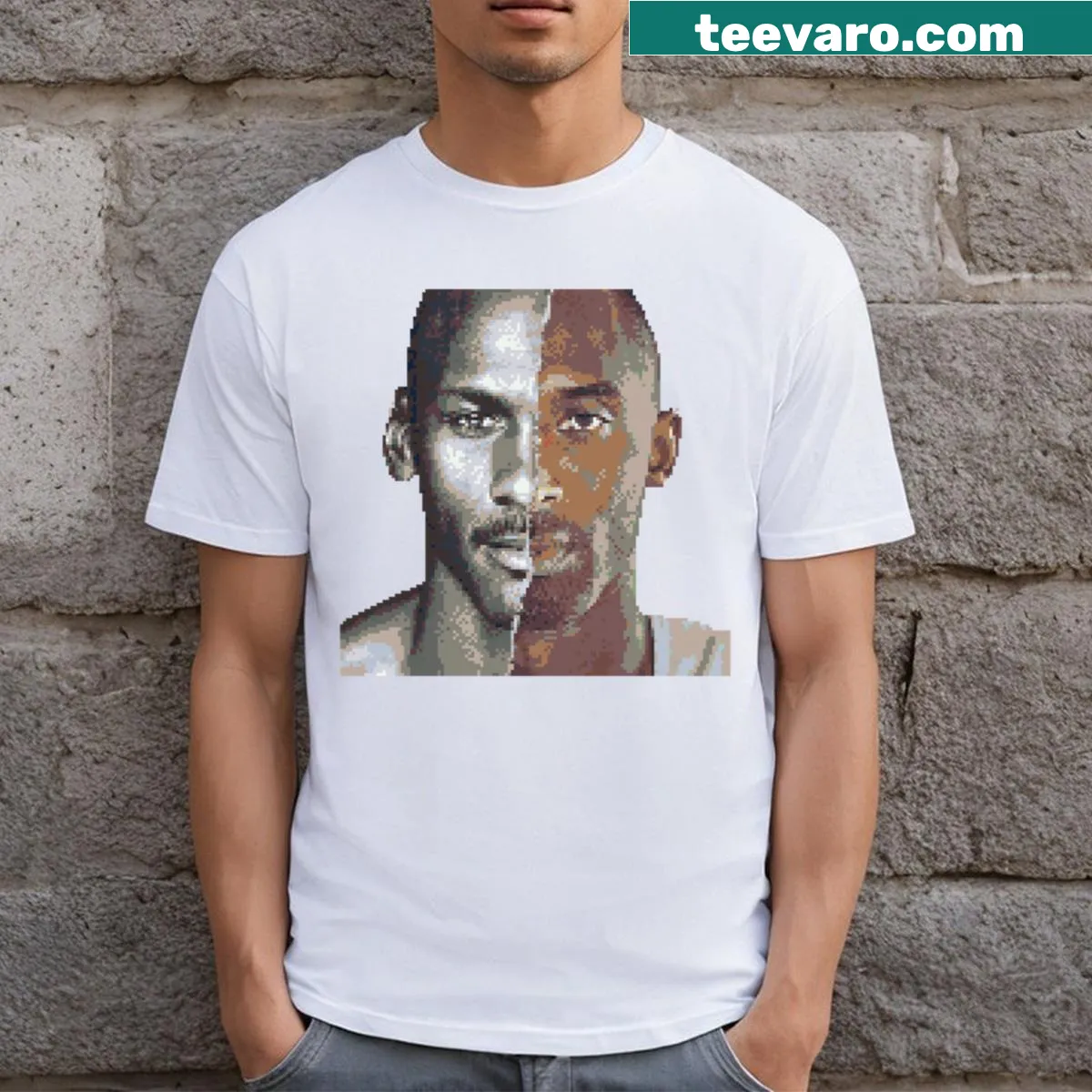 Tribute T-shirt featuring Kobe Bryant's name in bold typography. — on a men's t-shirt