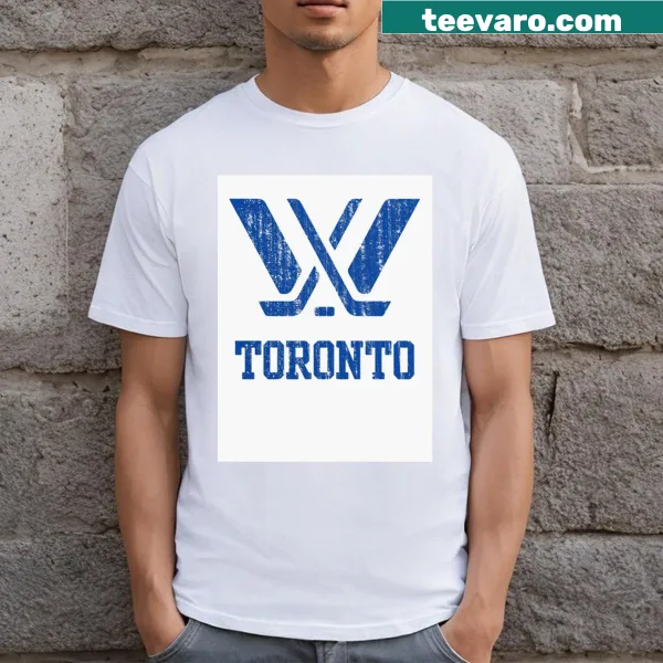 Abstract graphic design on a t-shirt resembling Toronto's blue ground texture