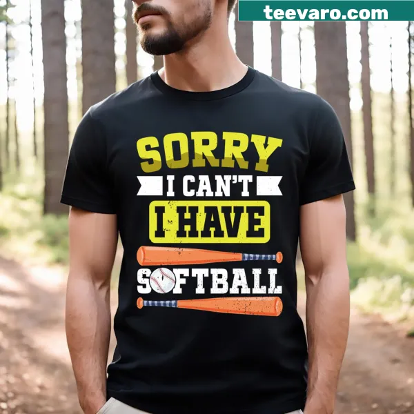 Playful softball-themed t-shirt with fun typography
