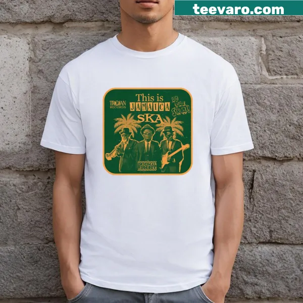 Jamaica ska music-themed T-shirt featuring Rudeboy graphics.