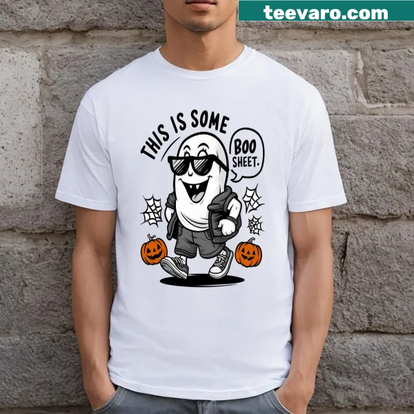Funny Halloween T-shirt with ghost and humorous wording