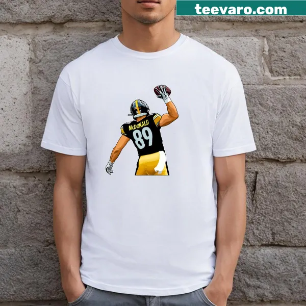Tribute T-shirt featuring Vance McDonald touchdown graphics