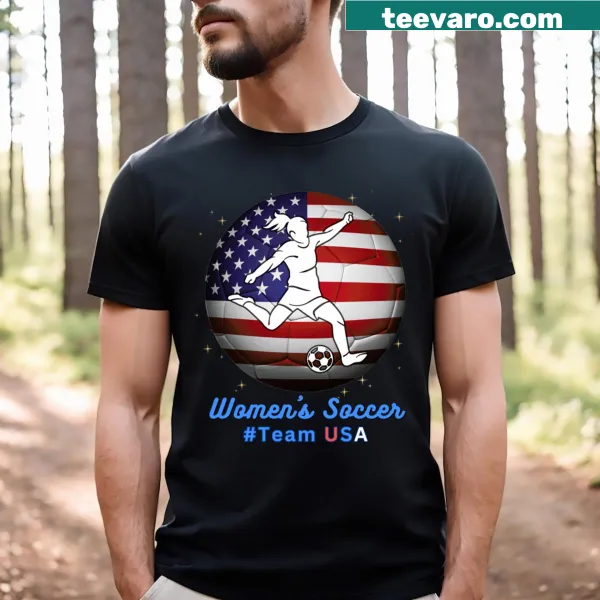 Women's soccer team USA T-shirt for sports lovers
