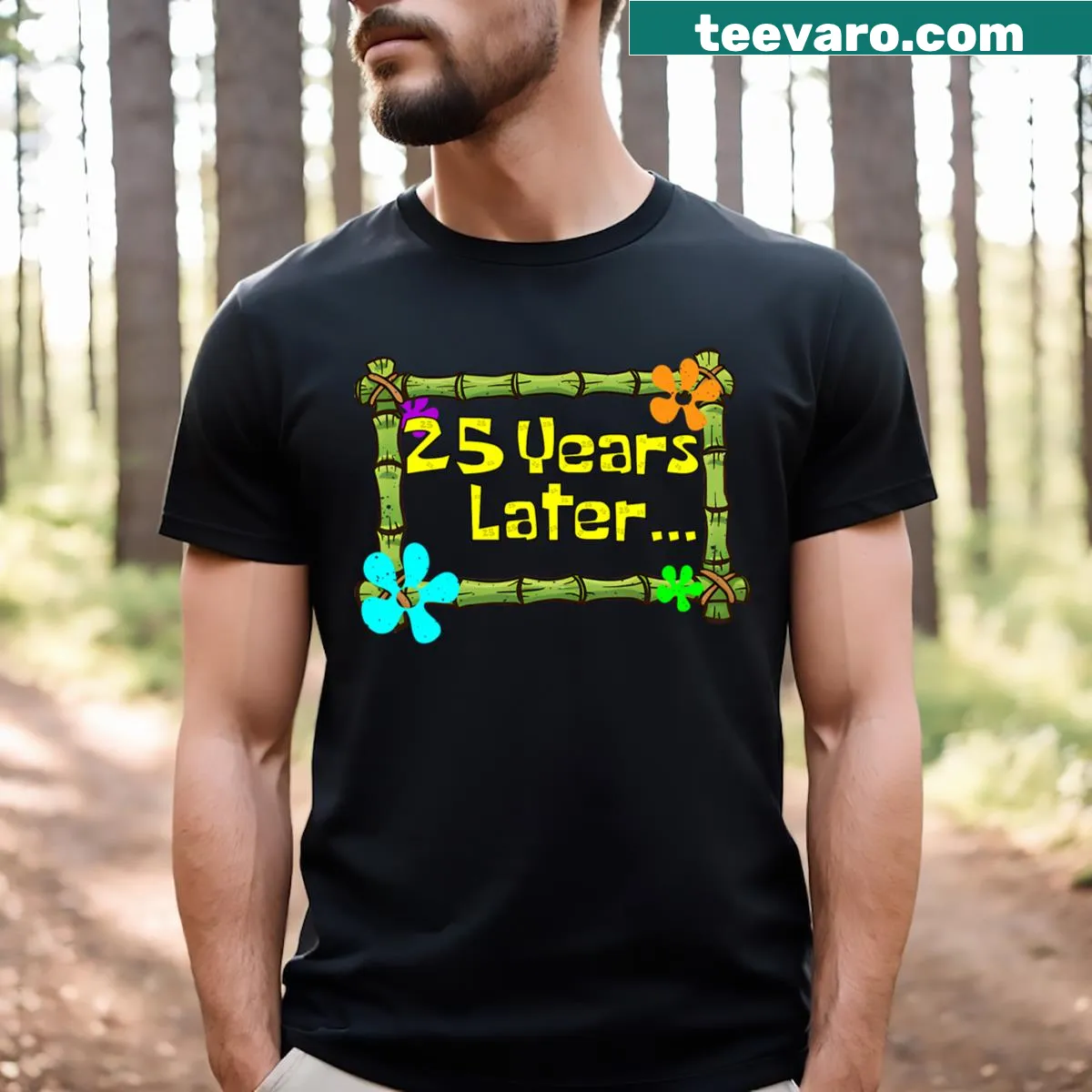 Inspirational T-shirt with bold typography depicting victory — on a men's t-shirt