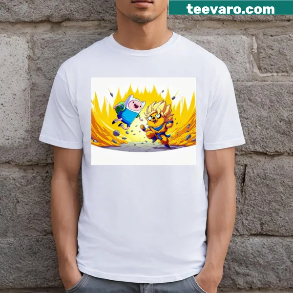 T-shirt inspired by a popular animated series featuring battle scenes