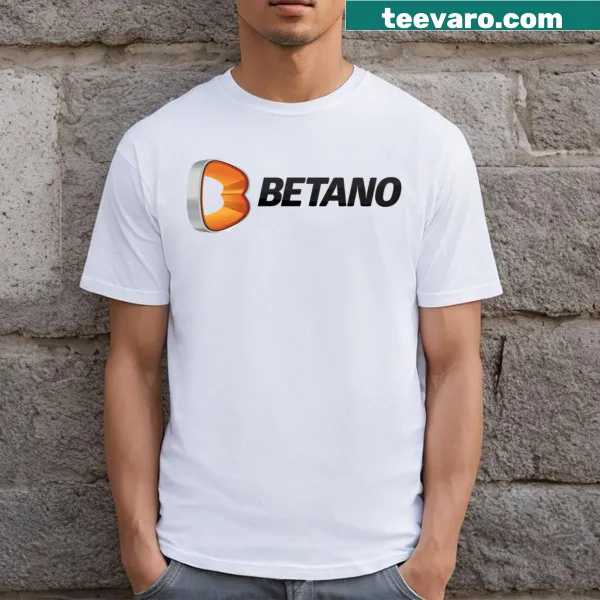 T-shirt featuring the Betano logo design.