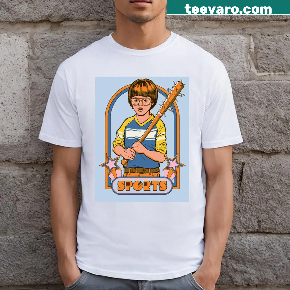 T-shirt featuring bold Extreme Sports typography design. — on a men's t-shirt