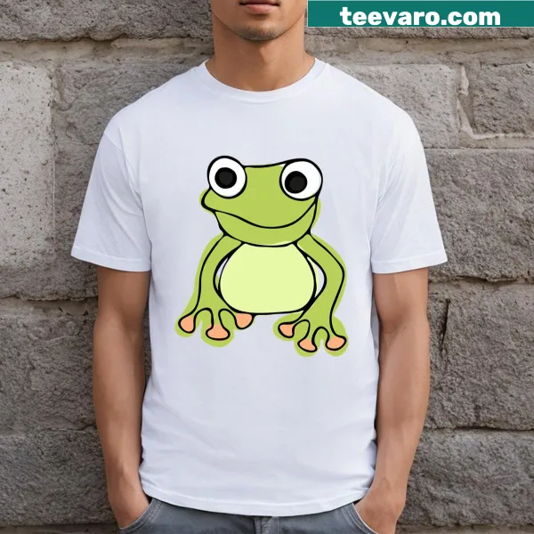 Cute Frog T-shirt with cartoon design