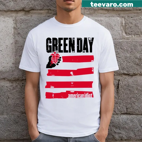 Green Day Idiot Flag t-shirt with bold graphic and lettering