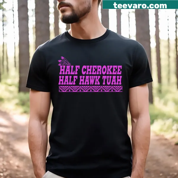 Funny cartoon hawk graphic on casual T-shirt