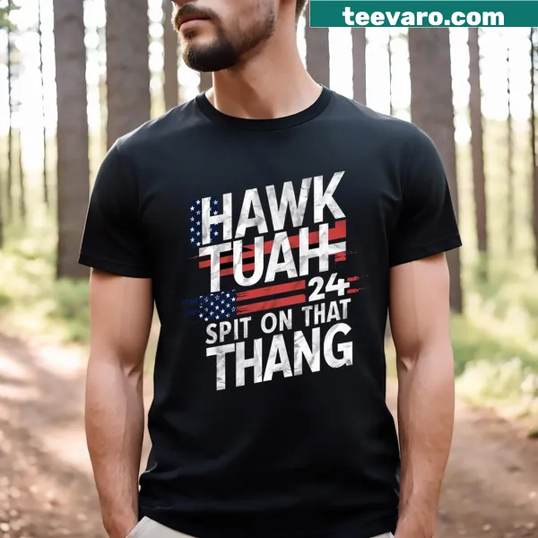 Inspirational patriotic t-shirt with 'Hawk Tauh' design