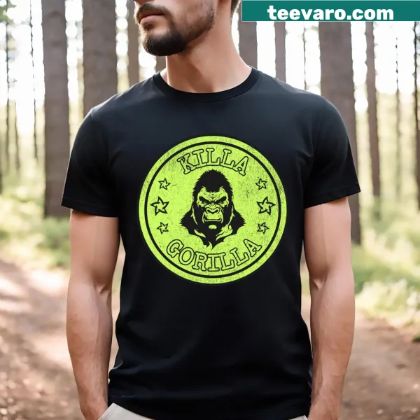 Humorous Killa Gorilla T-shirt with playful illustration