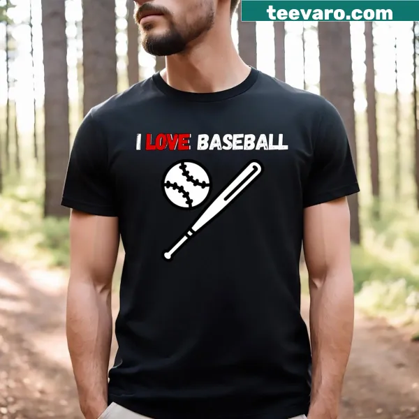 Typography T-shirt with 'Love For Baseball' design