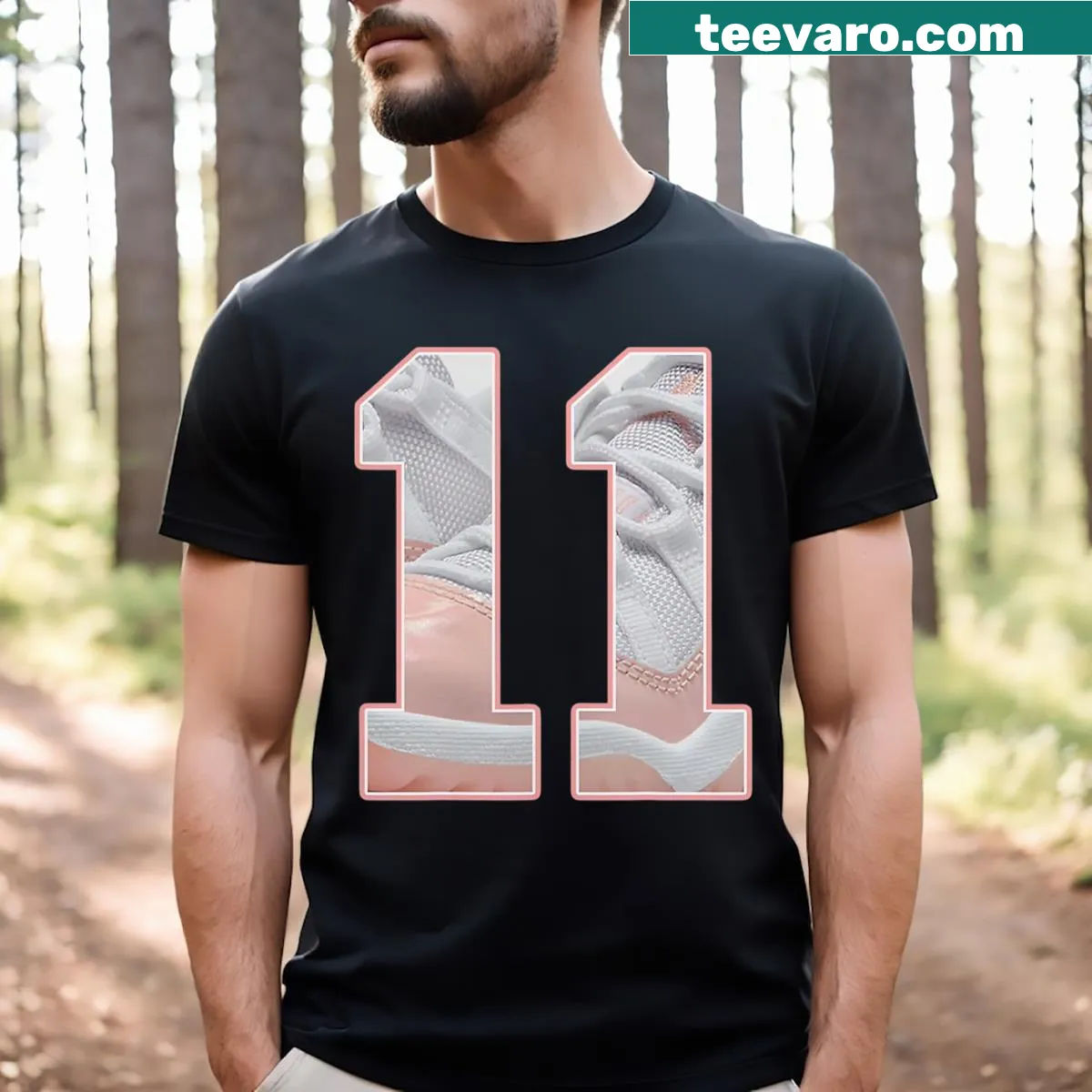 Men's T-shirt celebrating Number 11 in a sporty design — on a men's t-shirt