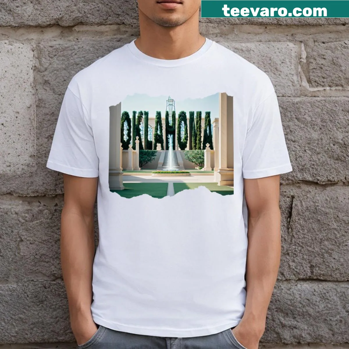 T-shirt featuring 'Oklahoma 24' prominently displayed — on a men's t-shirt