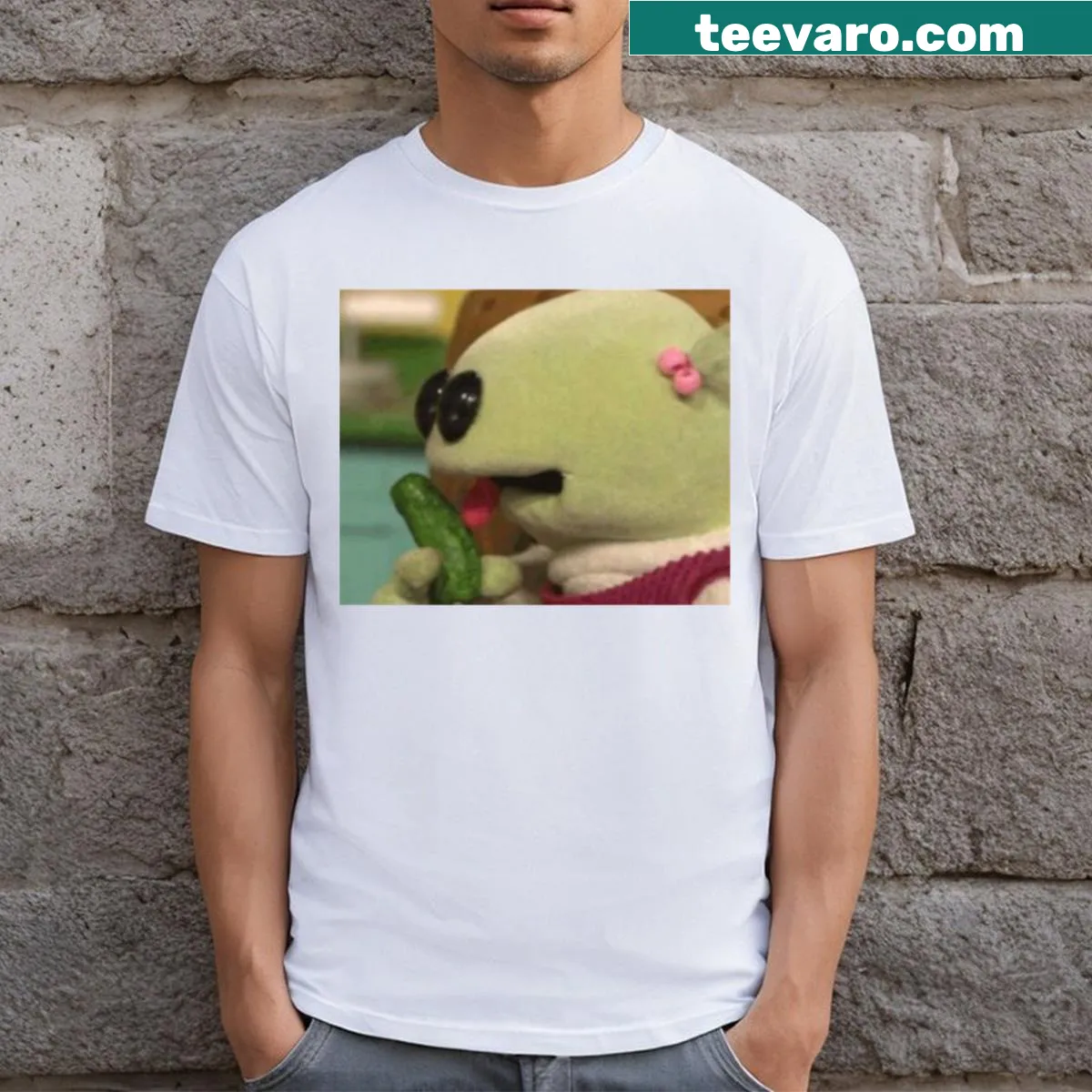 Fun graphic T-shirt celebrating pickles — on a men's t-shirt