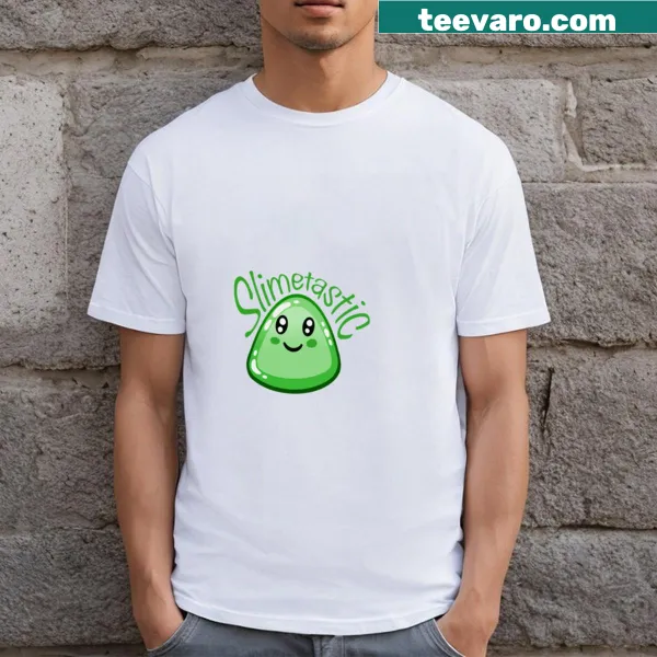 Playful t-shirt featuring the phrase 'Slime Tastic!' in fun typography