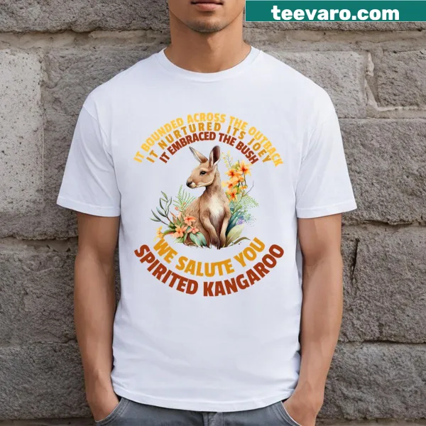 Kangaroo design T-shirt with inspirational theme