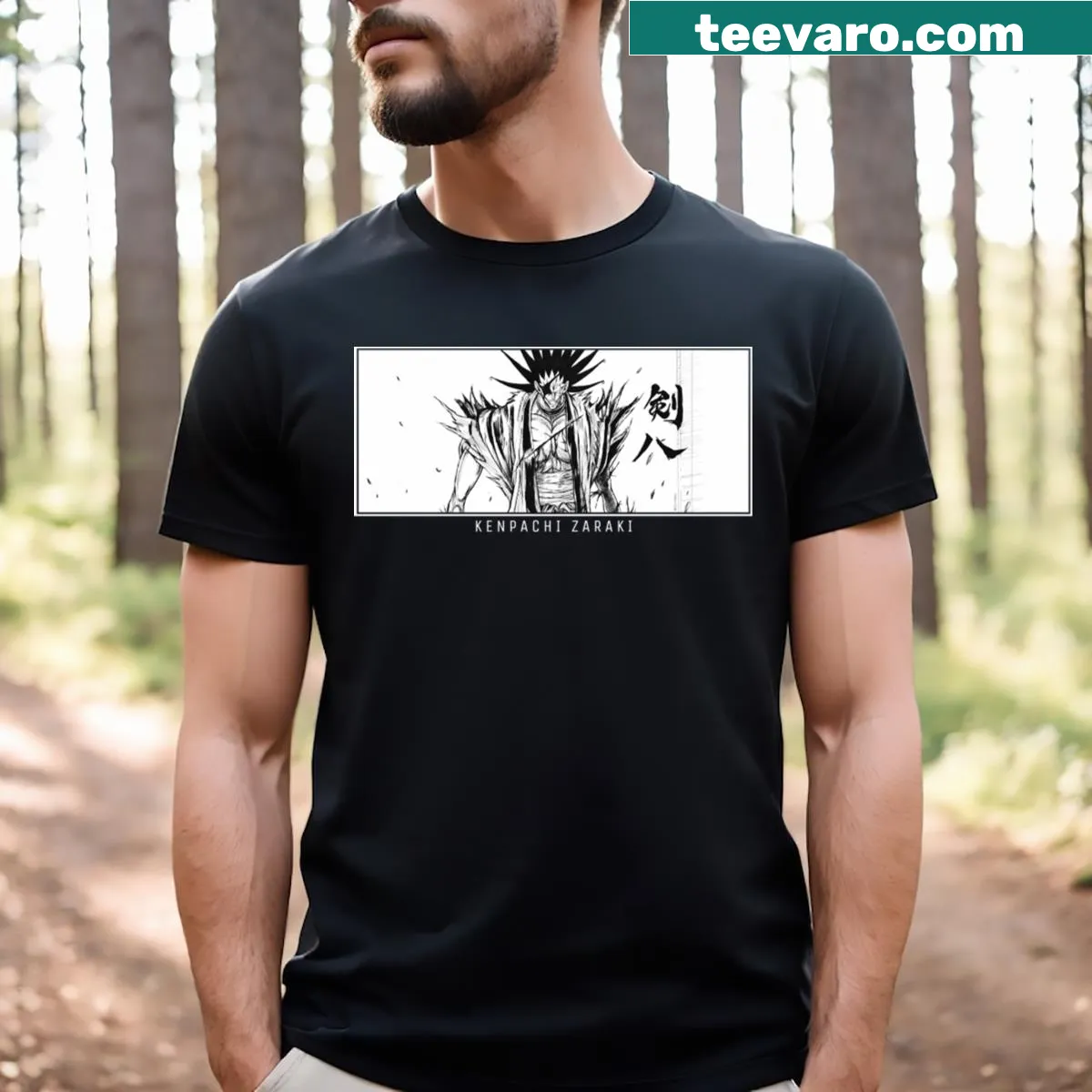 Emblematic t-shirt for Captain of the 11th Division enthusiasts — on a men's t-shirt