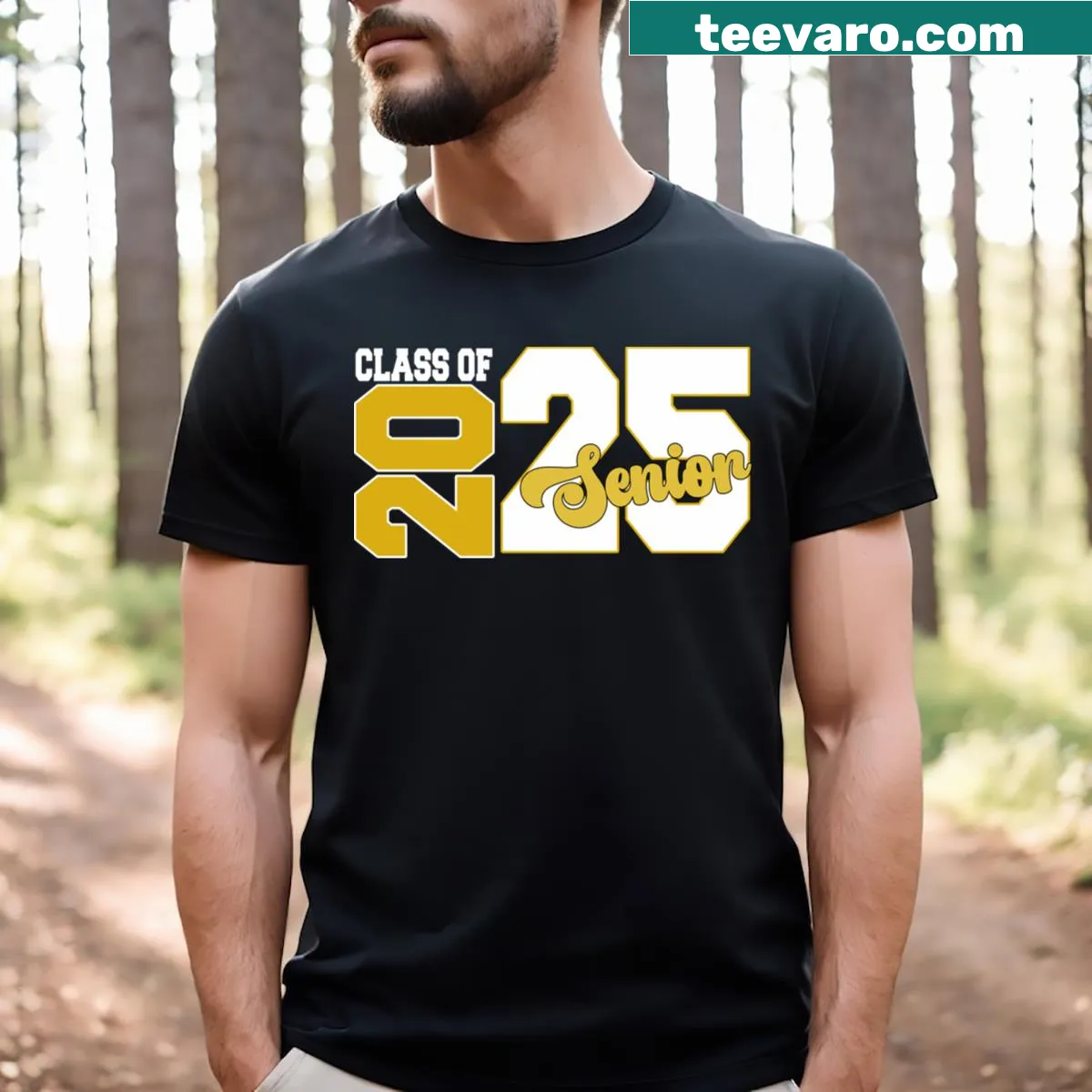 Graduation t-shirt for Class of 2025 seniors — on a men's t-shirt