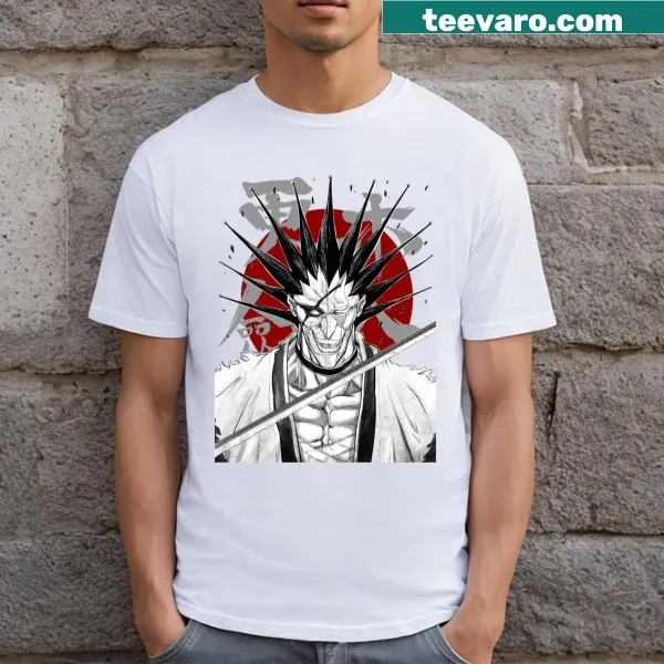 Graphic T-shirt featuring Kenpachi Zaraki from Bleach