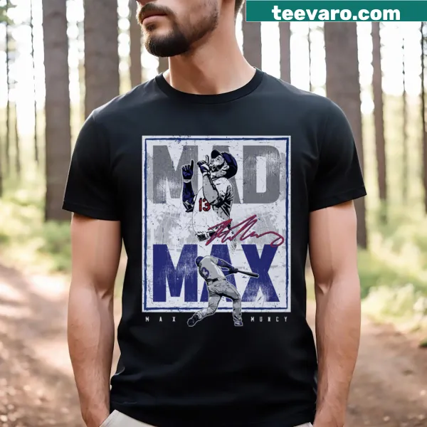 Bold typography t-shirt honoring Max Muncy of Los Angeles baseball