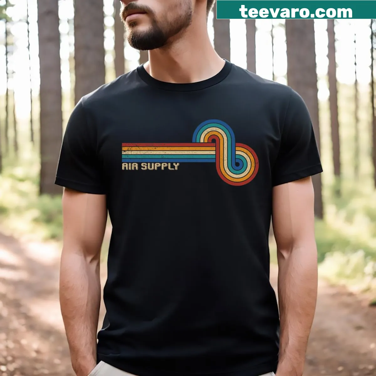 Retro music lover t-shirt with nostalgic design — on a men's t-shirt