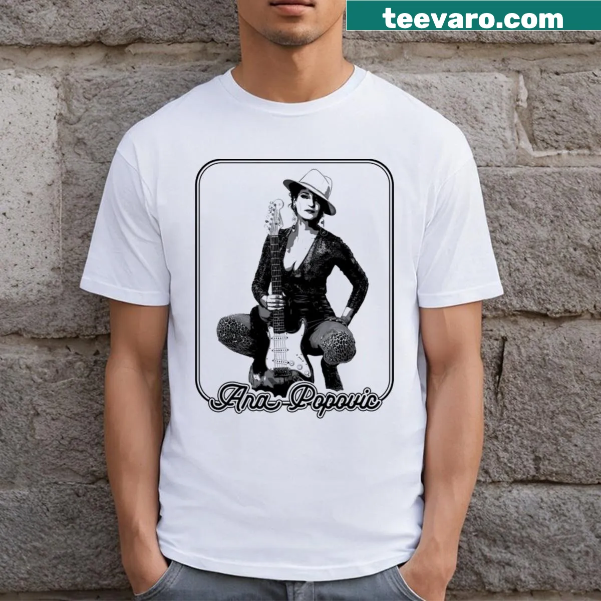 Psychedelic T-shirt inspired by Ana Popovic — on a men's t-shirt