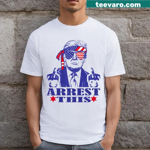 Humorous illustration on Arrest This t-shirt