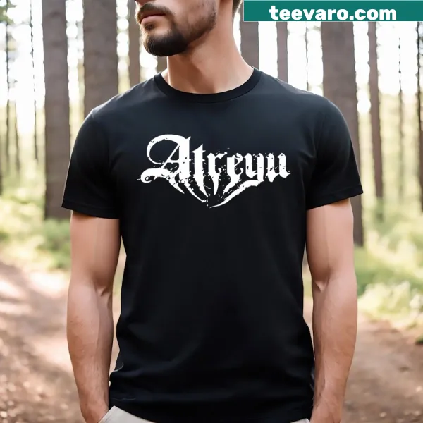 Atreyu-themed design on stylish T-shirt