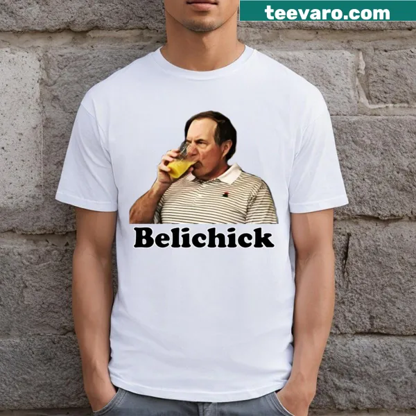 Vintage-style Bill Belichick T-shirt with iconic silhouette