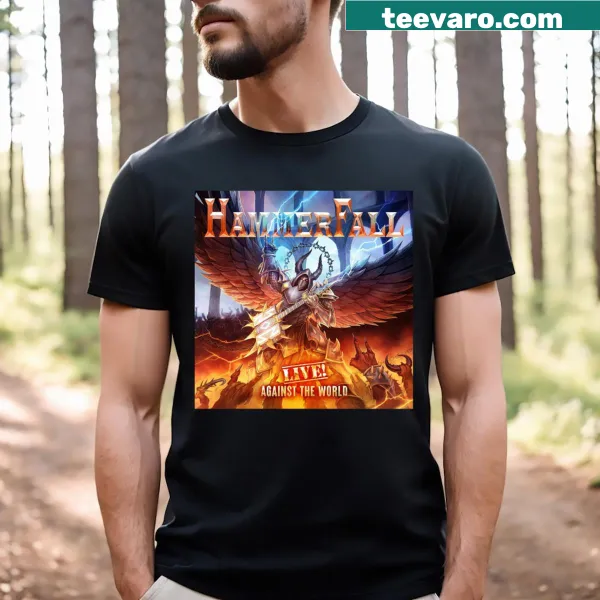 Hammerfall Live! Against The World album graphic T-shirt