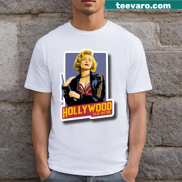 Vintage-style t-shirt featuring Hollywood-themed graphics.