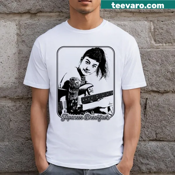 Psychedelic T-shirt illustrating Japanese breakfast foods
