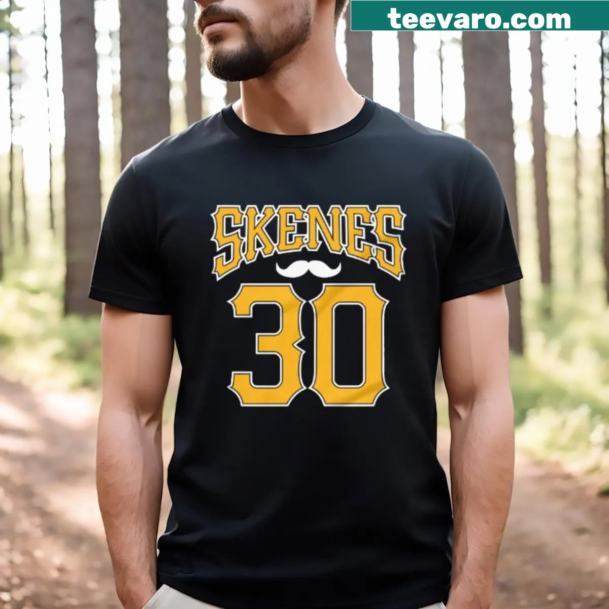 Illustrative Paul Skenes t-shirt for Pittsburgh Pirates fans — on a men's t-shirt