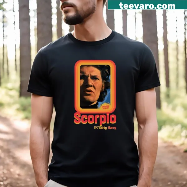 Edgy Scorpio Dirty Harry graphic t-shirt