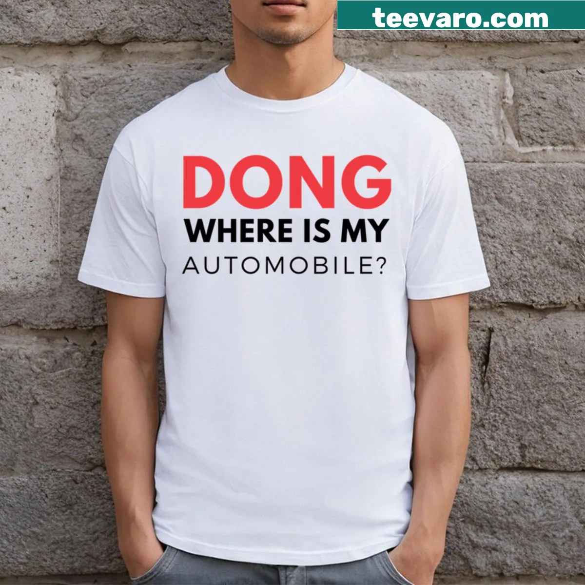 Illustrated t-shirt featuring Long Duk Dong from Sixteen Candles — on a men's t-shirt