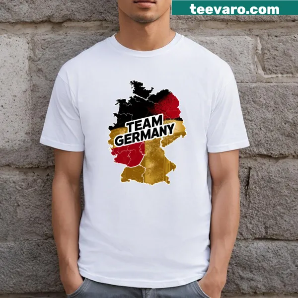 Map of Germany T-shirt showcasing regions