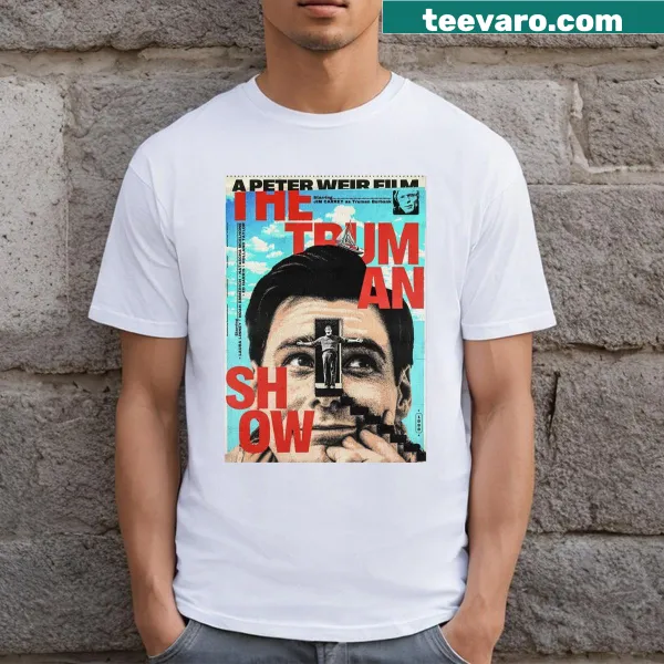 Illustrated T-shirt featuring themes from The Truman Show